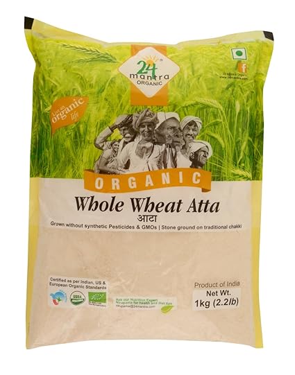 24 Mantra Organic Wholewheat Atta Premium, 1kg