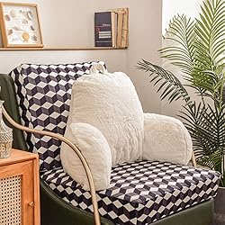NTBED Reading Pillow Faux Fur Bed Wedge Backrest