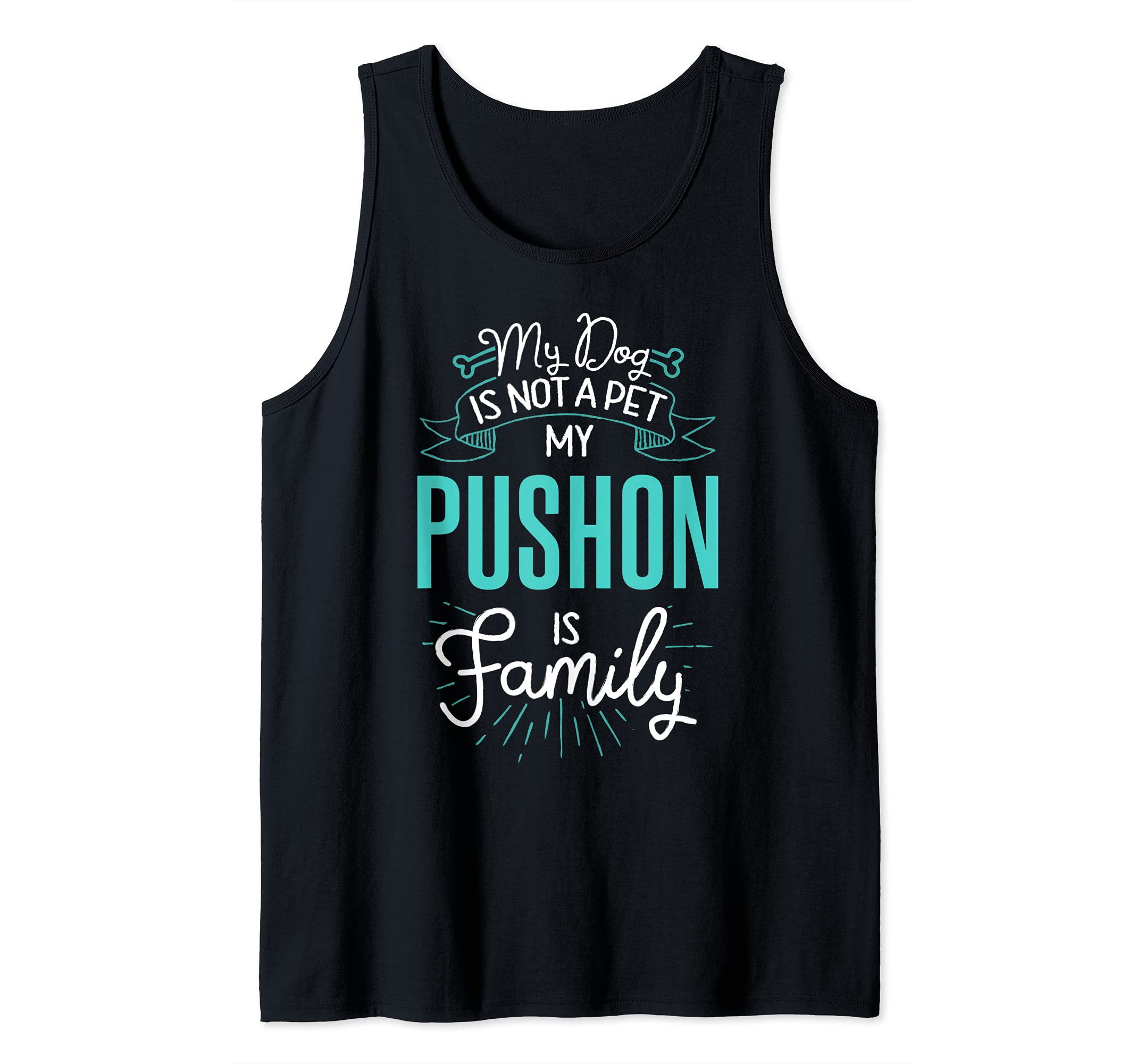 Cute Pushon Design Family Dog Giftn Tank Top
