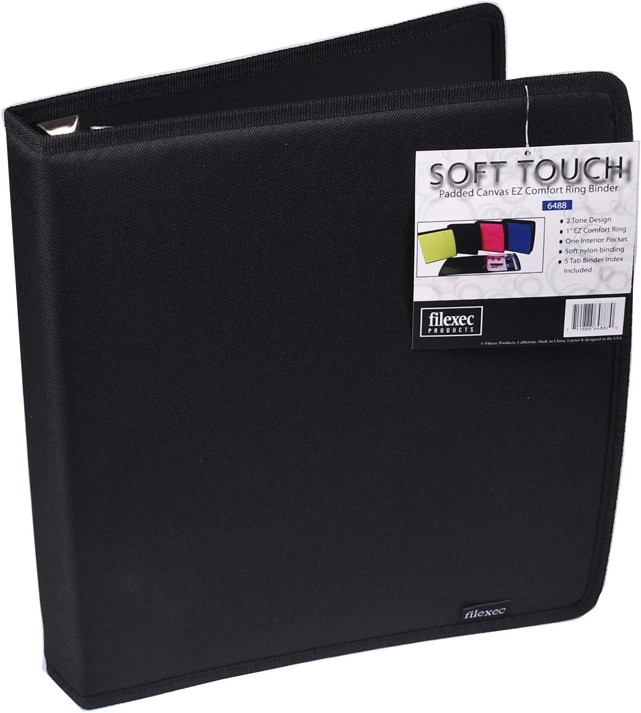 Filexec Soft Touch Padded Canvas EZ Comfort Ring Binder, 1