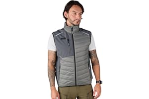 Ellobird Mens Lightweight Puffer Vest Men Work Hiking Casual Winter Cotton Quilted Jacket Workwear