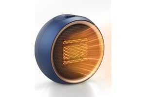 Space Heater, Small Portable Electric Heaters for Indoor Use, 2S Efficient Heating, Tip-Over & Overheat Protection, Quiet PTC