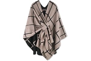 Moss Rose Women's Shawl Wrap Poncho Ruana Cape Open Front Cardigan Shawls for Fall Winter