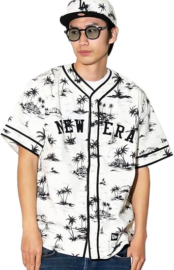 Amazon New Era ニューエラ ベースボールシャツ 半袖 メンズ B W ホワイト Xl Tシャツ カットソー 通販