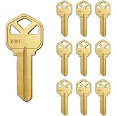 Summit Doorware KW1 Key Blank Set Uncut Keys for Kwikset Locks with 10-Pack | KW1 Replacement Key Blanks | Locksmith &amp; DIY Use Customizable Uncut Keys for Home, Commercial, Locksmith &amp; Professional Use