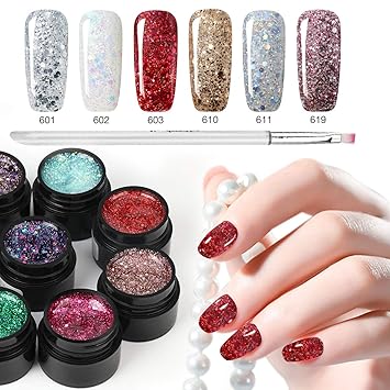 Amazon Com 6 Color Glitter Nail Polish Painting Pen Saviland Amazon Com 6 Color Glitter Nail Polish Painting Pen Saviland
