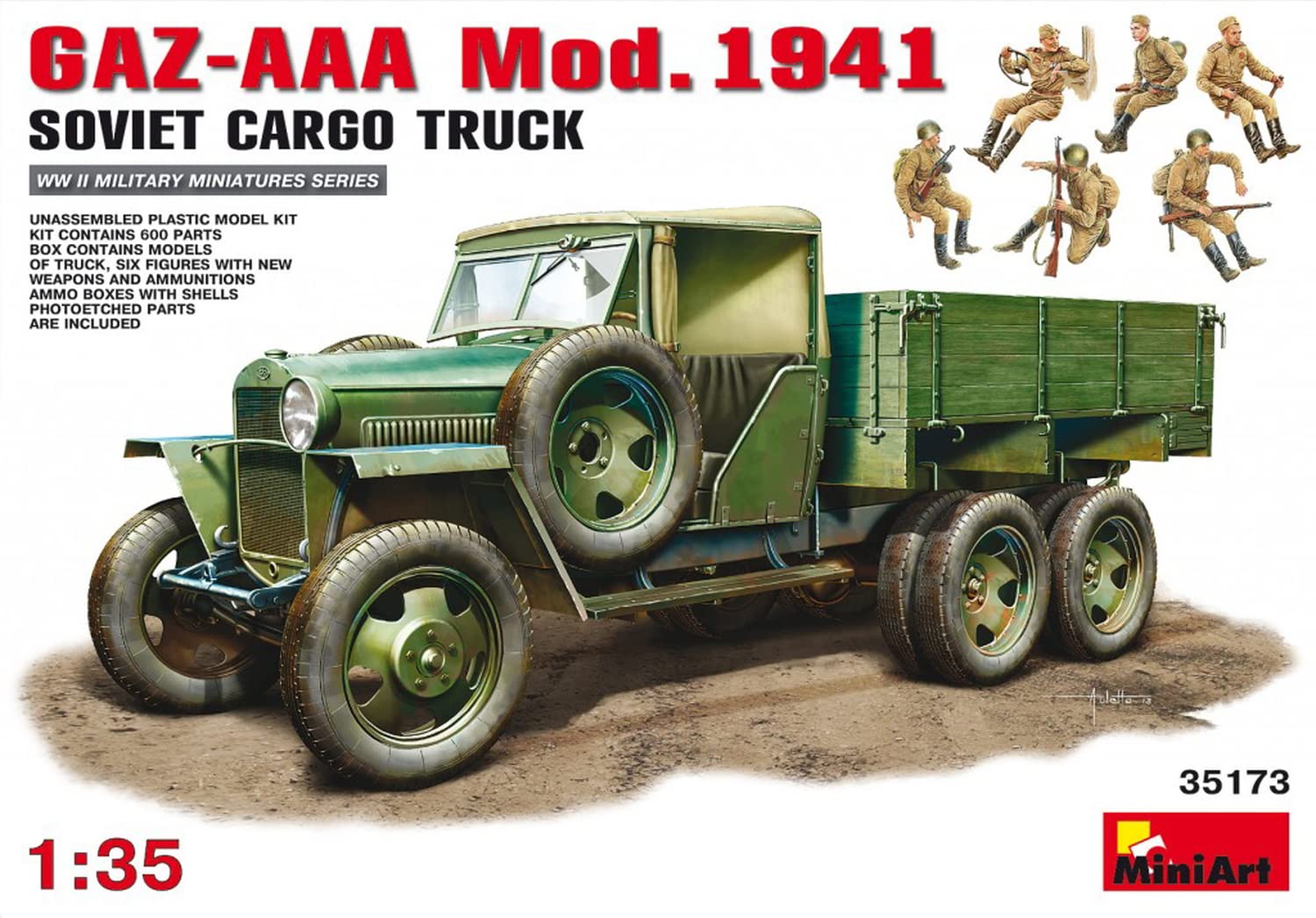 Miniart 1:35 Scale GAZ-AAA Cargo Truck Mod. 1941" Plastic Model Kit