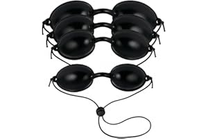 4 Pairs of Protective Tanning Goggles,Red Light Therapy Glasses,Safety Goggles with Adjustable Straps,Tanning Bed Goggles for