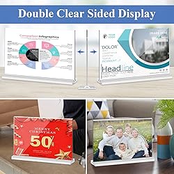 Arrobust Acrylic Sign Holder 8.5x11 Inches 6 Pack
