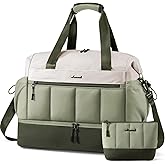 LOVEVOOK Travel Duffel Bag, Weekender Bags for Women, Large Overnight Bags with Shoe Compartment, 38L Carry on Gym Hospital Bag with Wet Pocket, 2 Pcs