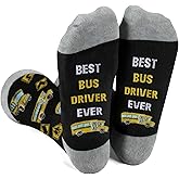 QONCV Bus Driver Appreciation Gifts, Best School Bus Driver Socks Gifts for Men Woman Graduation Retirement Back to School Appreciation Thank You Halloween Christmas Birthday Presents Accessories