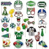 Anor Wishlife Football Photo Booth Props,Game Day,Thoch Down,Sports Booth Props(25CT)