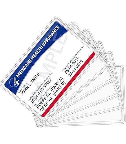 Amazon.com: Waterproof New Medicare Card Holder Protector Sleeve for Credit  Card License ID Business Card and Social Security Card Protector,20 Pack :  Office Products
