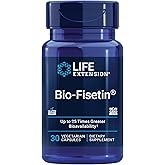 Life Extension Bio-Fisetin, Fisetin, galactomannans from Fenugreek Seed, Cellular Health, Cognitive Health, Longevity, Gluten-Free, Vegetarian, Non-GMO, 30 Vegetarian Capsules