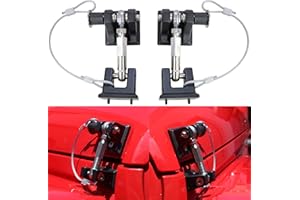 sukemichi JL Hood Latches for Jeep Wrangler, Locking Hood Latch for 2018-2025 Jeep Wrangler JL/Jeep Gladiator JT/4xe, Eliminate Hood Flutter, Aluminum, 1 Pair