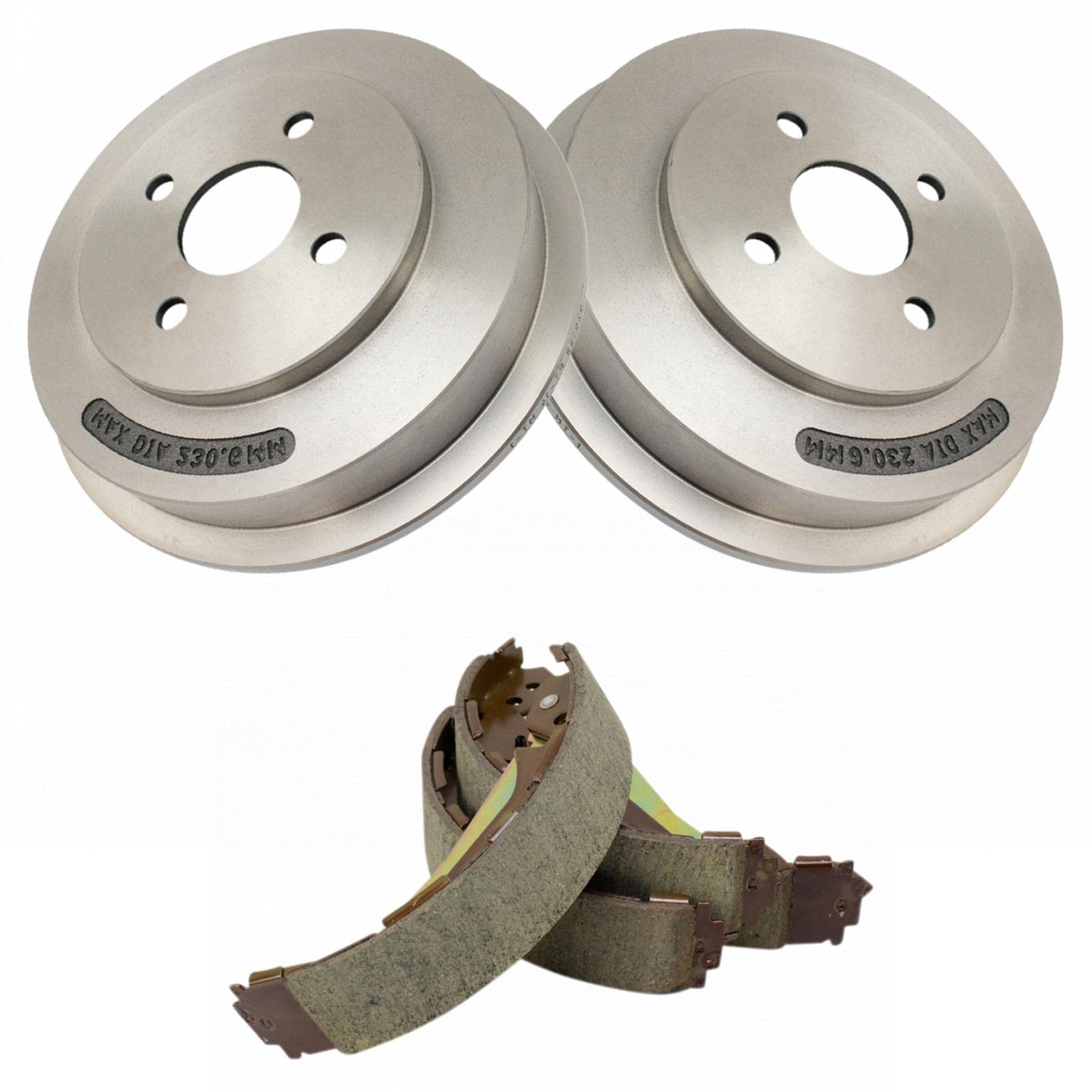 TRQ Rear Brake Shoe & Drum Kit Compatible with