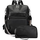 BotaRove Backpack Purse for Women, Vegan Leather Fashion Backpack Purse, Multi-Pocket Shoulder Designer Handbag for Travel, Work
