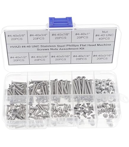 Amazon.com: HVAZI #4-40 UNC Stainless Steel Phillips Flat Head