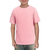 Haloumoning Boys Short Sleeve Shirts Kids Summer Crewneck T-Shirts 5-14Y | Fashion Clothes, Solid Color, Casual Tops Tees