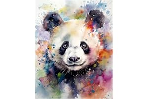 Paint by Numbers Adult Kit, Panda Paint by Number for Adults Beginners - 16x20 Inch, Panda Acrylic Oil Painting by Number Kit