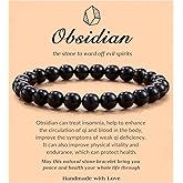 Nexoluxa Crystal Bracelet for Women Men 8 mm Beaded Bracelets Healing Natural Stone Stretch Bracelets Jewelry Birthday Gifts Accessories