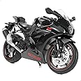Risopen 1:12 Motorcycle Model Toy for Suzuki GSX R1000R Metal Die-cast with Plastic Motorcycle Model No Assembly Required Mini Finished Moto Gift for Adult（Black）