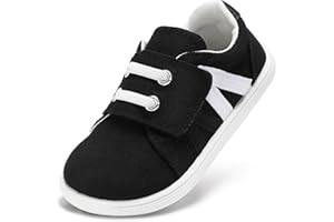 STQ KIDS Toddler Wide Toe Box Shoes:Boys Barefoot Shoes Non-Slip Zero Drop Little Girls Slip on Sneakers,Baby First Walking Shoes Outdoor Activities