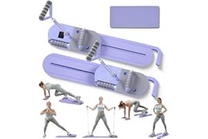 OHKANKI Upgraded Split Pilates Board-Pilates Reformer Set 6 in 1 Multifunctional Abdominal Fitness Board for Home Workout Equipment, Foldable Pilates Portable Reformer Machine, Ab Board Trainer for Women