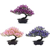 Vibrant Leaf Artificial Bonsai Pine Tree Fake Desk Plants Commercial Reception Charm Adornment Home Decor Office Bookshelf Decor (Colourfu)