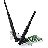 CSL - 300 Mbit/s PCIe Netzwerkkarte WLAN (2,4 GHz) | empfangsstarke 2T2R Hochleistungs-Doppelantenne | PCI-Express 1x Schnittstelle | 802.11b/g/n | 64/128-Bit WEP,WPA/WPA2, WPA-PSK/WPA2-PSK (TKIP/AES)