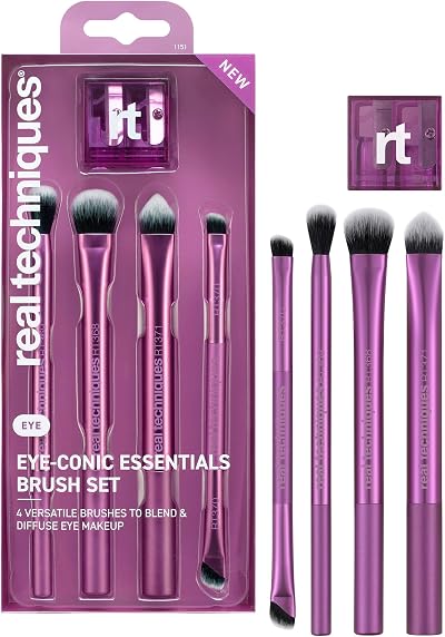 REAL Eye-Conic Essentials 5 Piece Brush Set with Sharpener