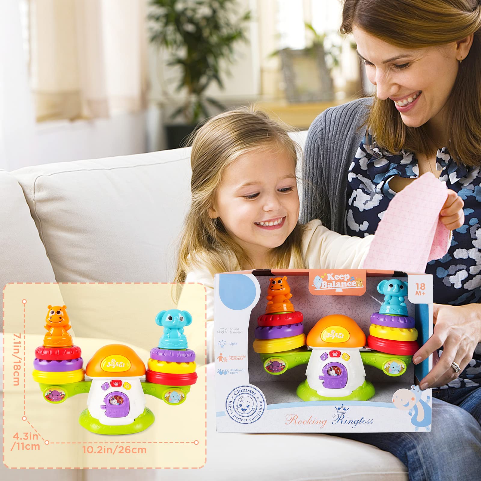 deAO Balance Game Toy for Baby Toddler Age 18+ Months with Sound