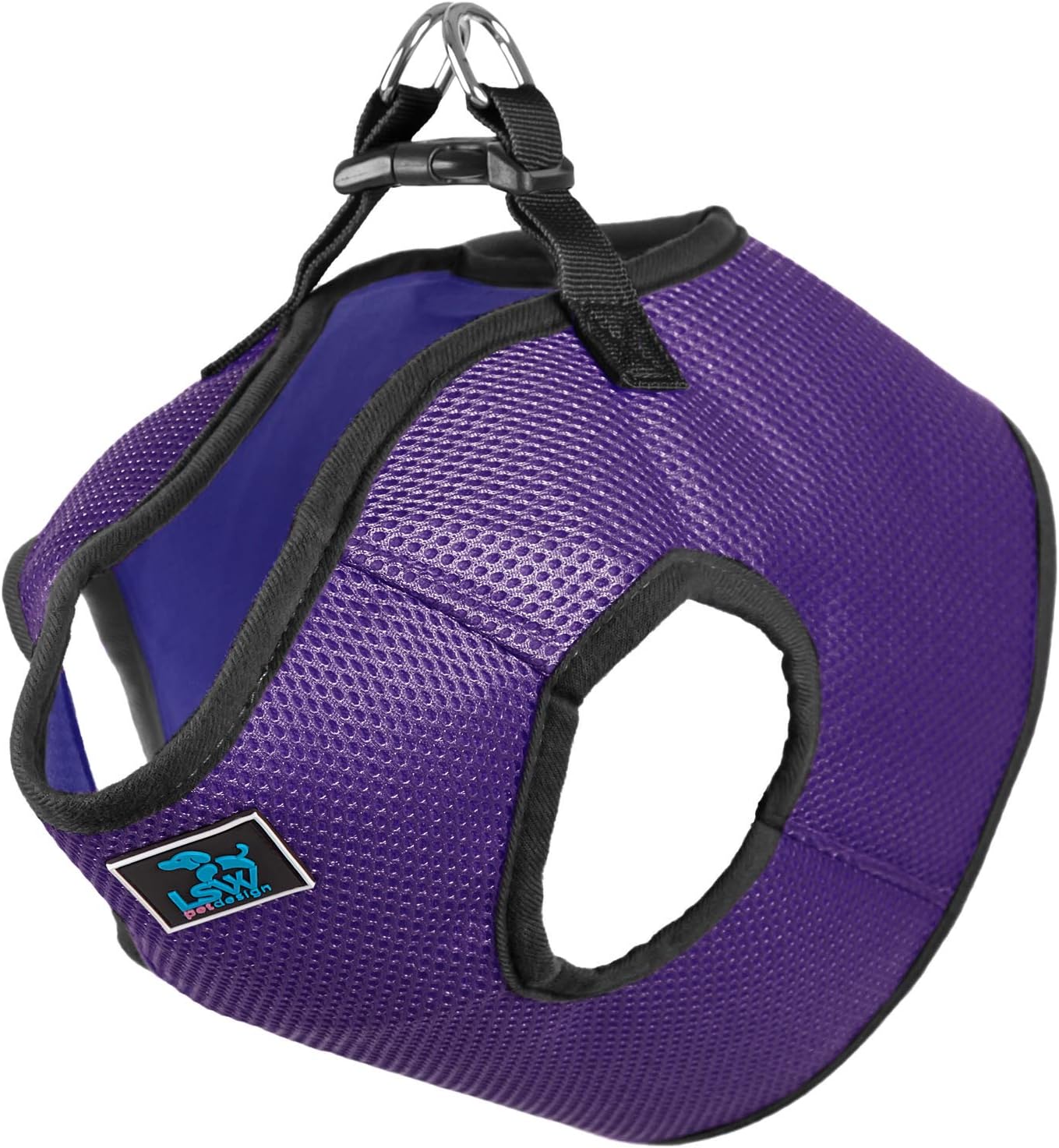 LSW Pet Design No Pull Small Dog Pet Harness Breathable Step In Mesh Harness Purple Extra Small