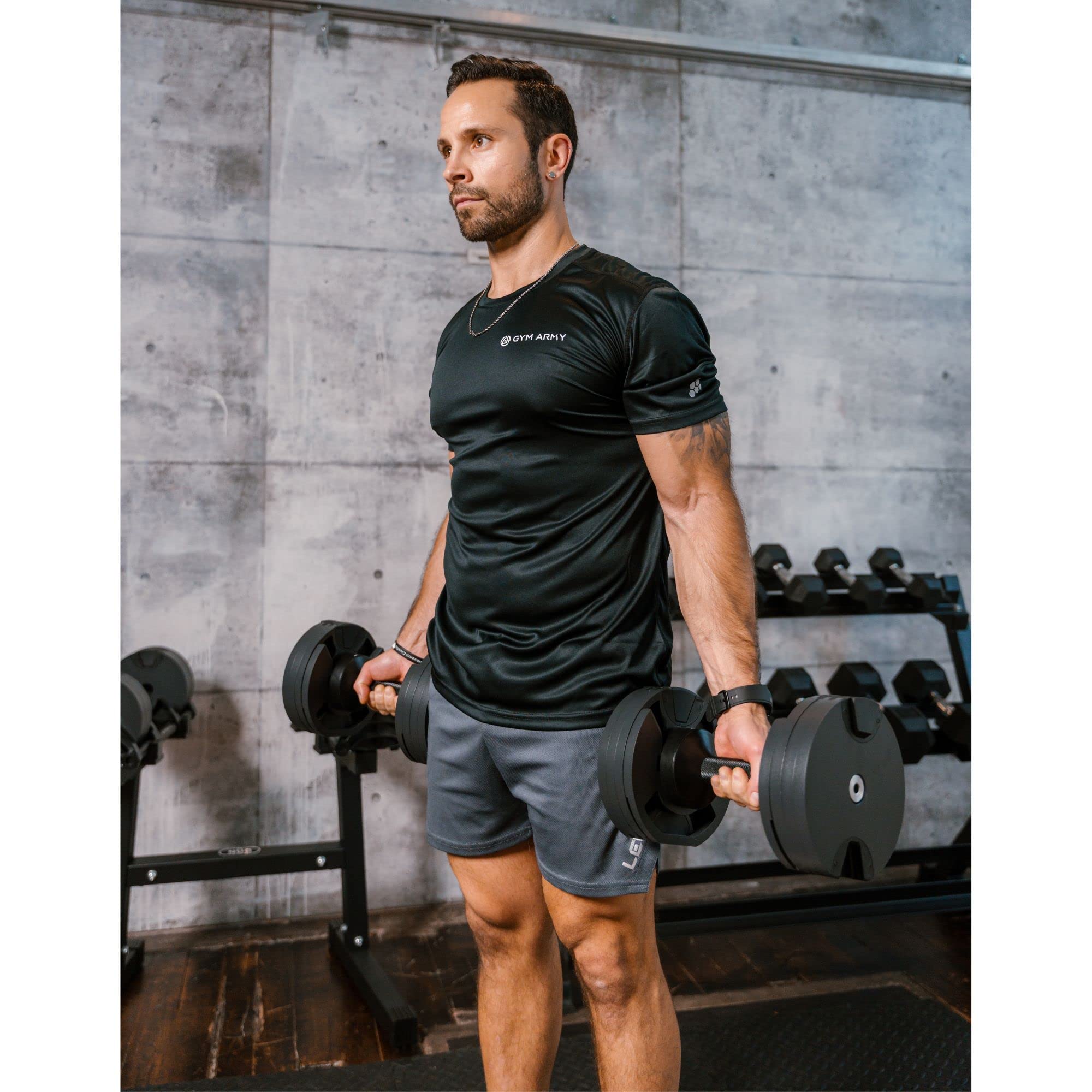 Upgraded Aluminum NÜOBELL Adjustable Dumbbells 5-80lbs - Gym Army Nuobell 580 - Adjustable dumbbell free weights for men and women (PAIR)