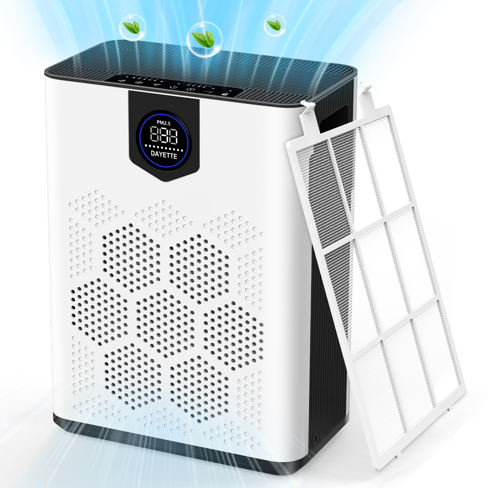 DAYETTE Air Purifiers for Home Large Room, H14 True