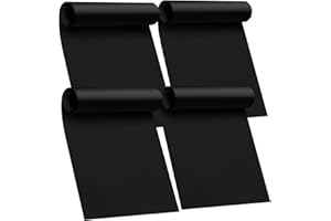 BUSELF 17x25" Large Oven Liners for Bottom of Oven, Heavy Duty Non-Stick Reusable Fiberglass PTFE Coated Oven Mat for Electric Gas Toaster & Convection Ovens - Dishwasher Safe, Kitchen Essentials, 4 Black