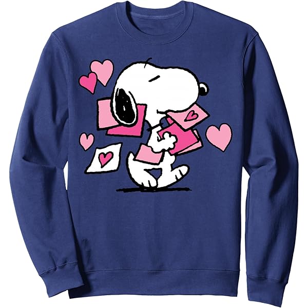 Amazon.com: Peanuts Snoopy Valentine's Day Letters Pullover Hoodie