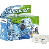 Fujifilm Quick Snap Waterproof 27 exposures 35mm Camera 800 Film, 1 Pack + Quality Photo Microfiber Cloth (1 Pack)
