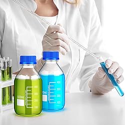 Irenare 8 Pieces Media Storage Bottles Borosilicate