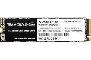 TEAMGROUP MP33 256GB SLC Cache 3D NAND TLC NVMe 1.3 PCIe Gen3x4 M.2 2280 Internal SSD R/W Speed up to 1600/1000 MB/s Laptop&PC Desktop TM8FP6256G0C101