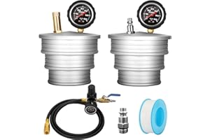 BETOLLO CAC Charge Air Cooler Boost Leak Tester 3", 3.5", 4" Steps, 6061 Solid Aluminum Anti-Slip Grooves for Tractors, Semi-Trucks, Machinery, 150 PSI Regulator and 5ft Extension Line, US & EU Air Fitting