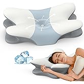Cervical Neck Pillow - Contour Memory Foam Pillows for Pain Relief | Ergonomic Pillow for Sleeping, Side Sleeper Pillow for Neck Support, Bed Pillow for Back Stomach Sleepers
