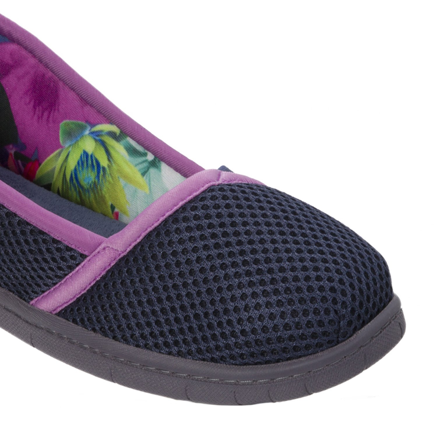 dearfoams active mesh espadrille ballerina