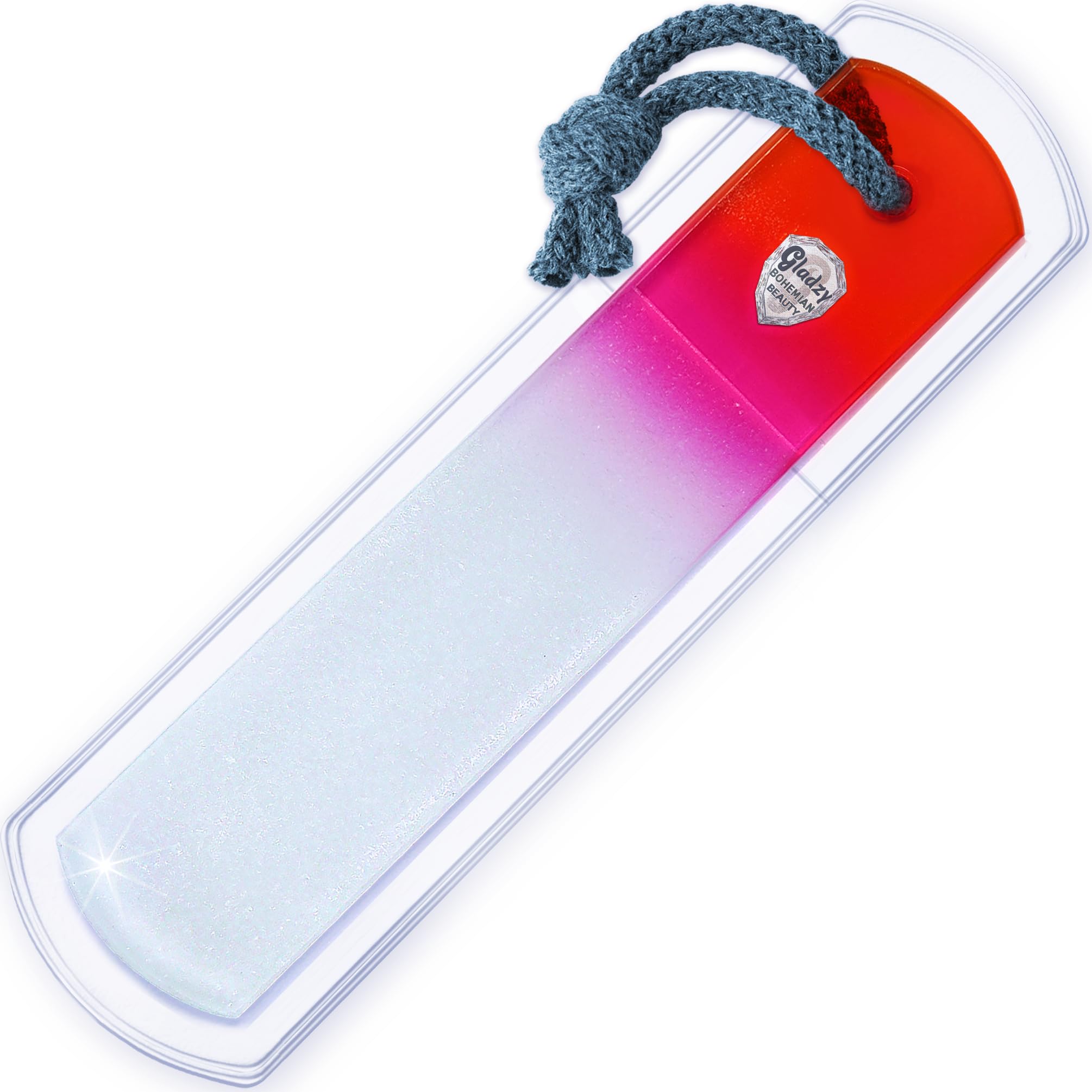 Glass Foot File - Gentle Callus Remover, Etched Double Sided Different Grit Surface, Pedicure & Spa Rough Skin Scrubber, Professional Toenail & Heels Care, Genuine Czech Quality by Gladzy