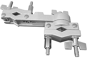 AIAS Rotating Multi Clamp for Drums – Universal Drum Mount for Toms, Accessory Arms & Hardware, Adjustable 5/8" to 1-1/4" Diameter, Durable Percussion Clamp for stands