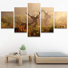 SIGNWIN 5 Panel Canvas Wall Art Modern Art...