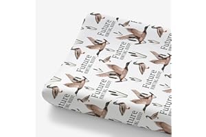 HawSkgFub Future Duck Hunting Buddy Changing Pad Cover for Baby Boy, Wild Mallard Hunter Diaper Change Table Covers, Soft Stretchy Breathable Safe Snug Fitted Changing Mat Sheets Fit 32"/34" x 16"