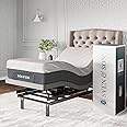 Sven & Son Platinum Adjustable Bed Base Frame + 14 inch Hybrid Spring Matt (Medium Soft), Lumbar Support, Head-Pillow-Tilt, Massage, Under-Bed Lights, USB - Twin XL