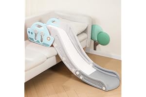 LUUYOUU Children's Couch Slide Can Be Used with Beds, Stairs, Bedside Tables and Stairs Family Simple Slide is Suitable for Indoor use It Van be Easily Set up with a Max Load of 200LB (Ship, Blue)