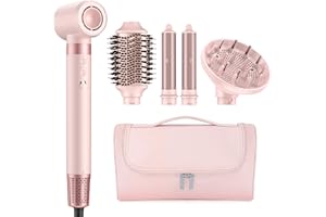 MESCOMB 5 IN 1 Hot Air Styler Hair Dryer Brush, High Speed Hair Styler for Fast Drying, Volumizing, Curl, Wavy, Straighten, N